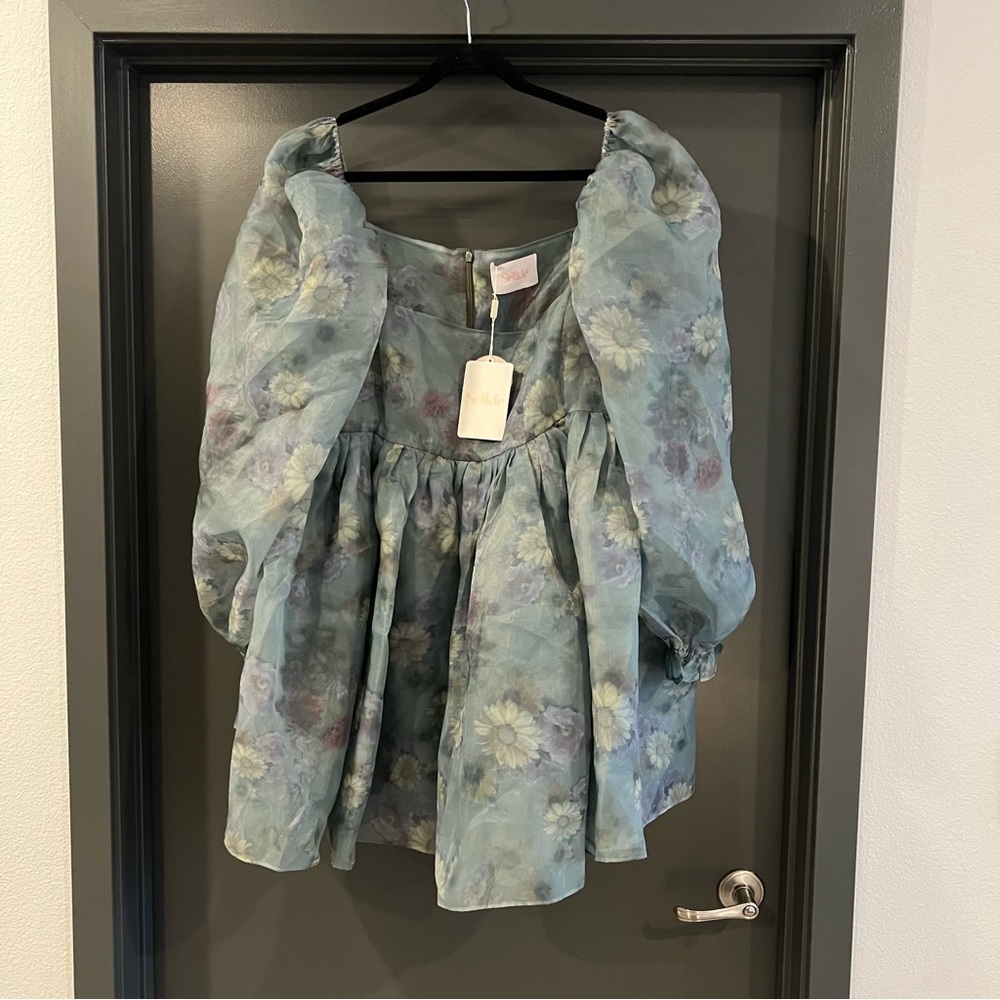 Selkie the Puff Dress in Chalk Dust Floral Size 3X NEW! New with tags! - Picture 2 of 12